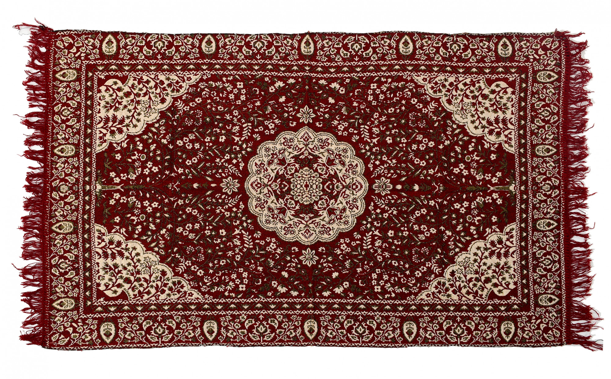 Kuber Industries 4.5 x3 Feet  Superfine Velvet Carpet|Rug|Living Room|Bedroom|Hall (Maroon)