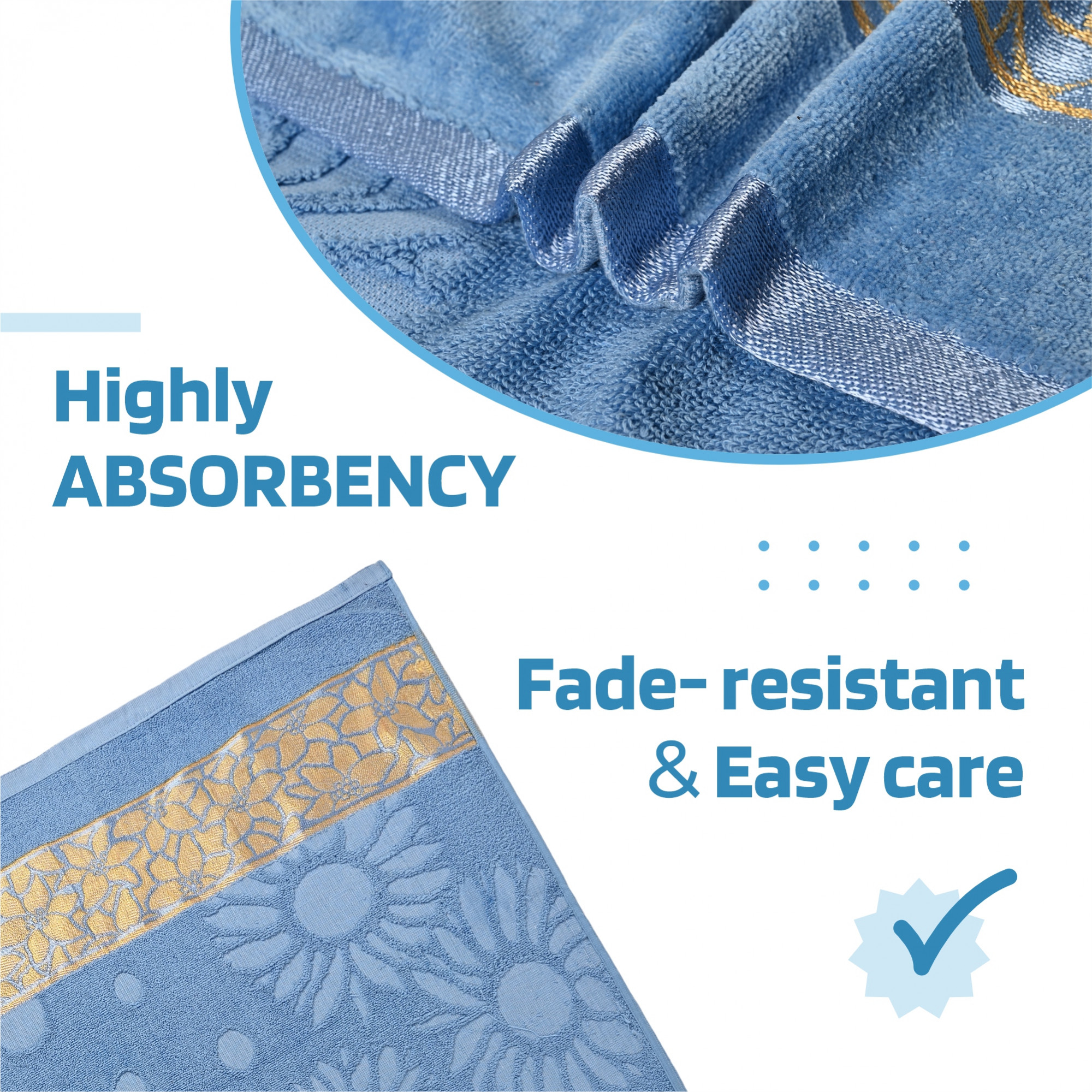 Kuber Industries 450 GSM Soft Blend Cotton Bathing Towel For MenWomen  FadeWrinkle Resistant Towels  30x60 Inches - Velvet Blue