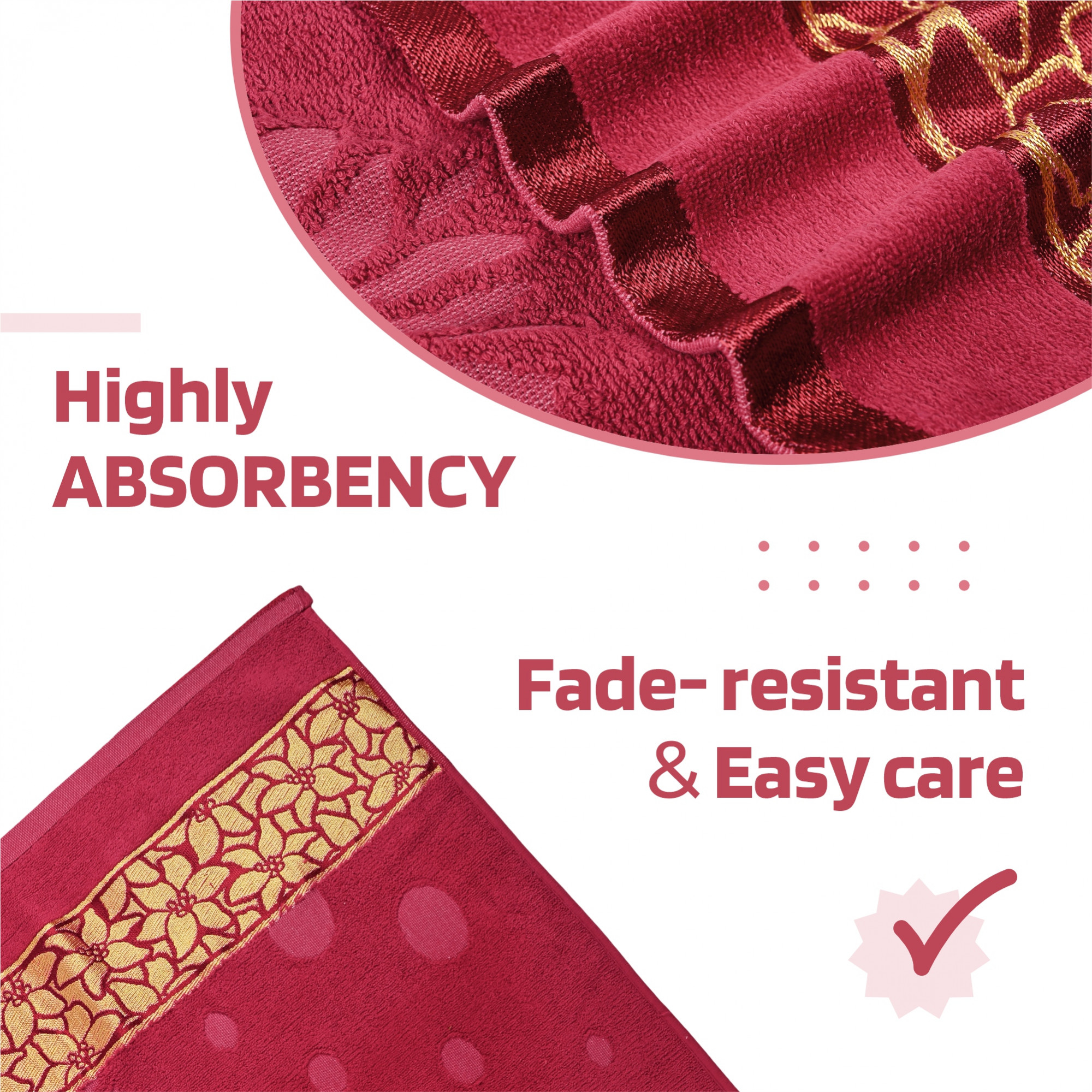 Kuber Industries 450 GSM Soft Blend Cotton Bathing Towel For MenWomen  FadeWrinkle Resistant Towels  30x60 Inches - Velvet Maroon