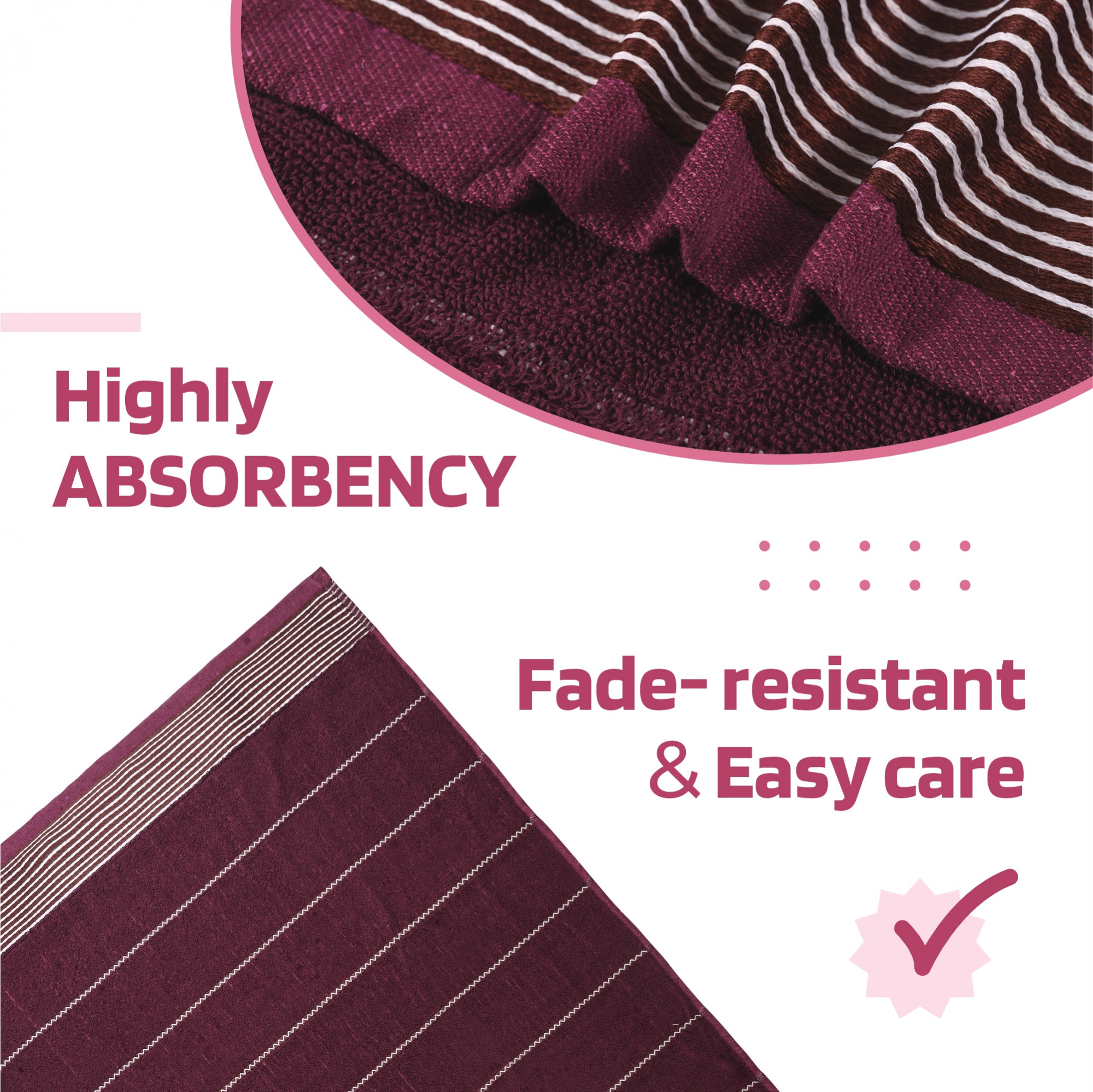Kuber Industries 450 GSM Soft Blend Cotton Bathing Towel For MenWomen  FadeWrinkle Resistant Towels For Bath  30x60 Inches - Maroon