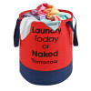 45L Foldable Dirty Clothes Laundry Basket With Handles For Washing - Baby Unwashed Dress Bin/Storage Box | Red &amp; Blue