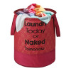 45L Foldable Dirty Clothes Laundry Basket With Handles For Washing - Baby Unwashed Dress Bin/Storage Box | Royal Print - Maroon