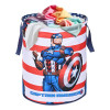 45L Foldable Dirty Clothes Laundry Basket With Handles For Washing - Baby Unwashed Dress Storage Box | Marvel Captain America - Blue