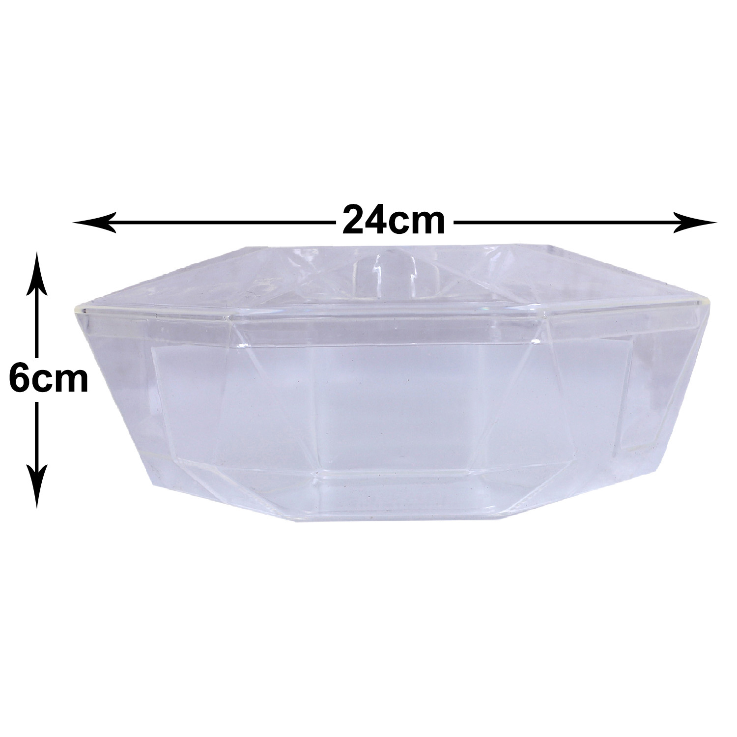 Kuber Industries 5 CompartMant Dry Fruit JarOctagon Shape Plastic SnackersCookiesNuts Glass JarMasalaGrains  Kitchen Jar White