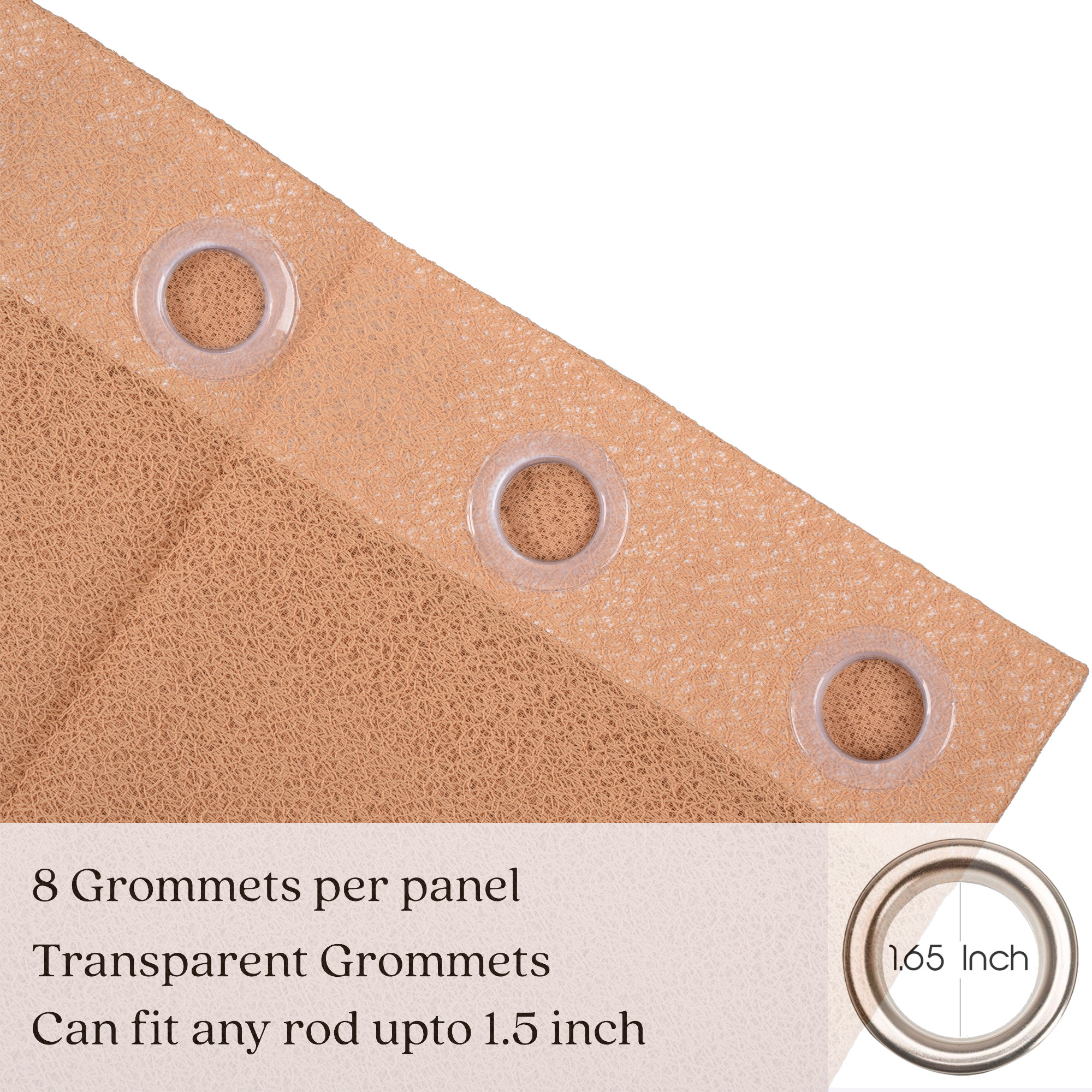 Kuber Industries 5 Feet Stylish Curtains for Living Room  Bedroom  Light Control  Pests Preventive Window Parde for Pooja Room  Home Decor  Web Net - Golden