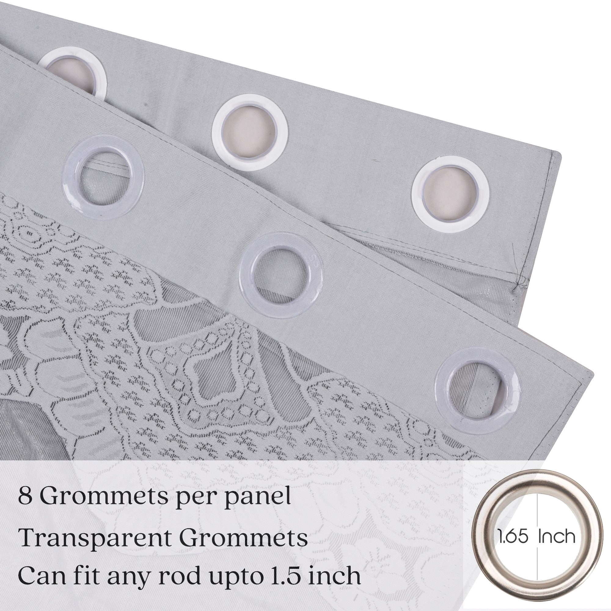 Kuber Industries 5 Feet Stylish Curtains for Living Room  Bedroom  Light Control  Pests Preventive Window Parde for Pooja Room  Home Decor  Frill Net - Grey