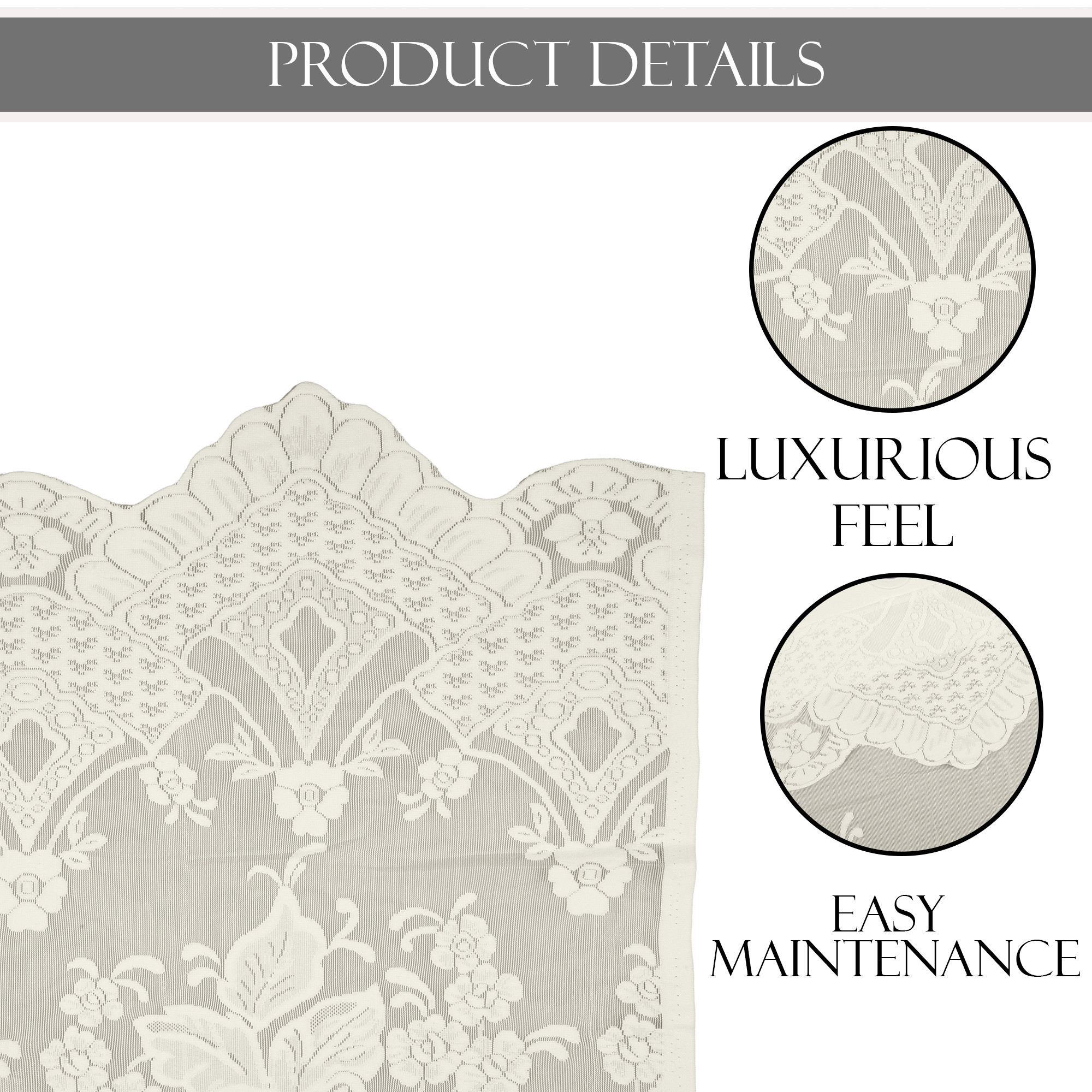 Kuber Industries 5 Feet Stylish Curtains for Living Room  Bedroom  Light Control  Pests Preventive Window Parde for Pooja Room  Home Decor  Frill Net - Cream