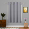 5 Feet Stylish Curtains for Living Room & Bedroom | Light Control & Pests Preventive Window Parde for Pooja Room & Home Decor | Web Net - Grey