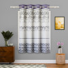 5 Feet Window Curtains for Living Room | Curtains for Balcony, Bedroom &amp; Pooja Room | Floral Print - Cream &amp; Grey