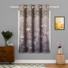 5 Feet Window Curtains for Living Room | Curtains for Balcony, Bedroom & Pooja Room | Knited Print - Brown