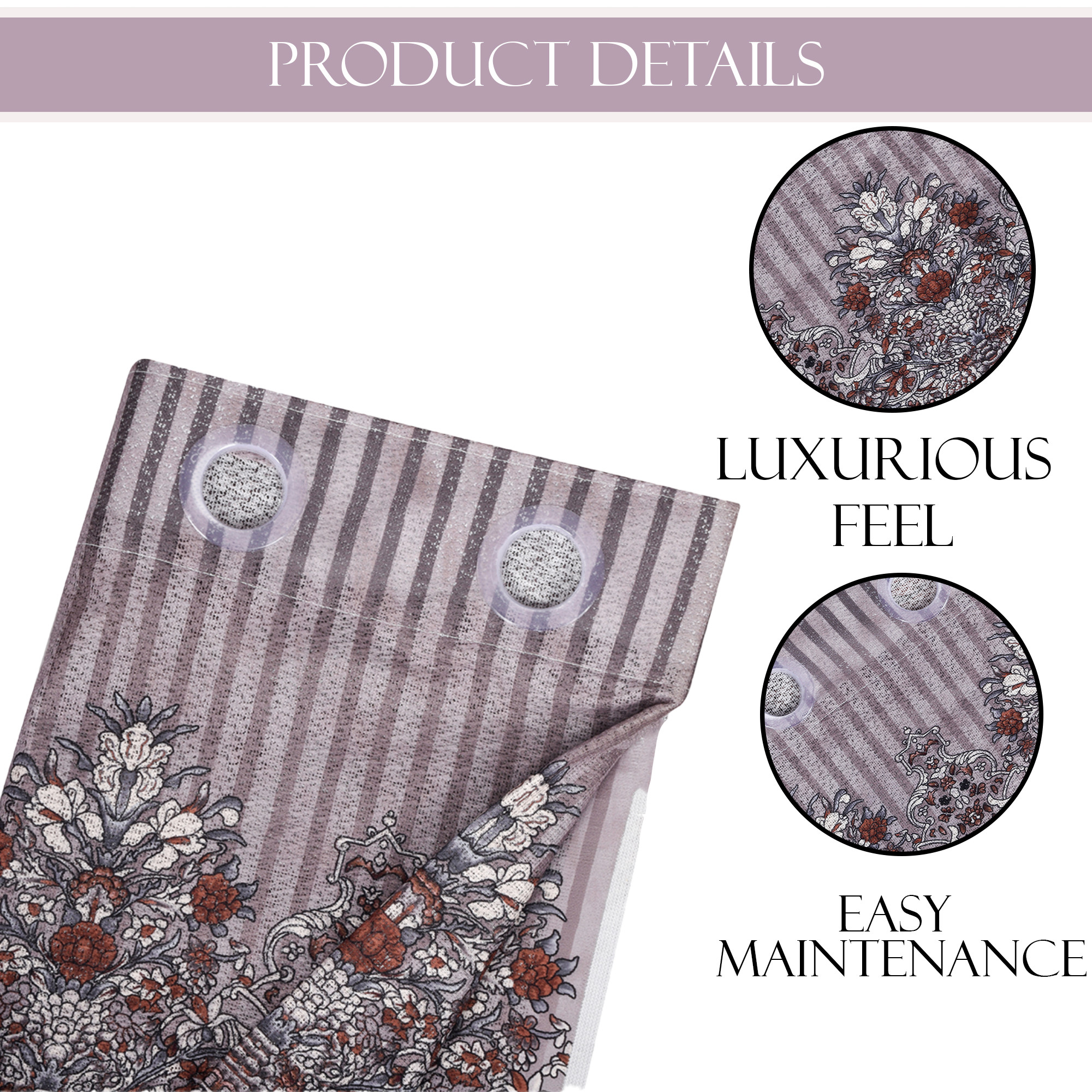 Kuber Industries 5 Feet Window Curtains for Living Room  Curtains for Balcony Bedroom  Pooja Room  Knited Print - Brown