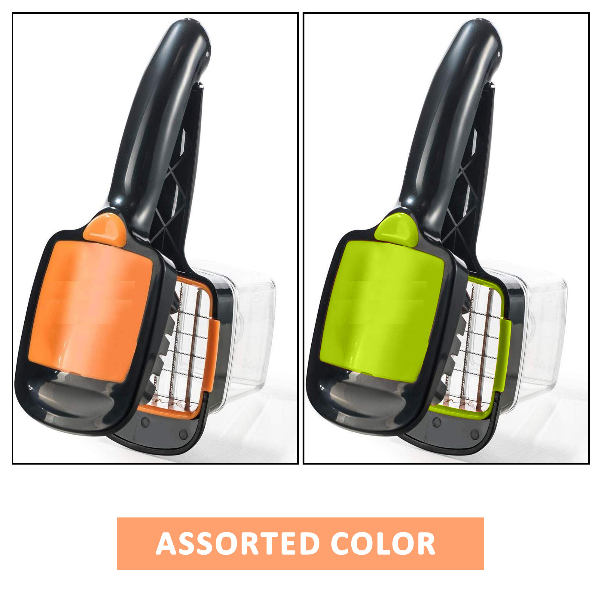 Kuber Industries 5 In 1 Multifunctional Manual Vegetable Chopper With Easy Locking System  Unbreakable Kitchen Vegetable Slicer Dicer Cutter For Fruits  Assorted