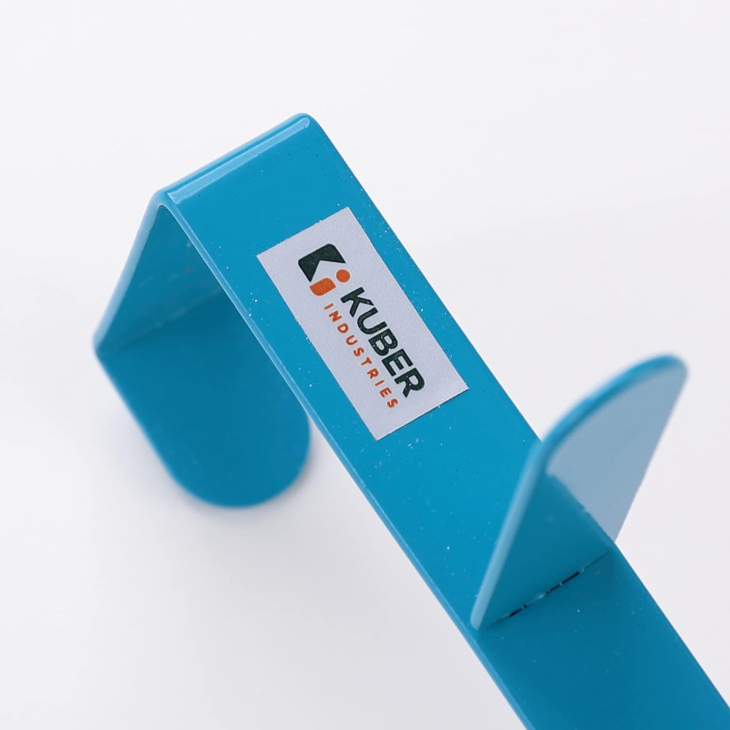 Kuber Industries 5-Level Cloth Hanger|Multipurpose Cloth & Towel Holder|Iron Spray Material|Easy Installation|Interchangeable Over The Door Towel Holder|ZT-3115(B)|Blue