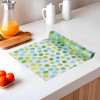 5 Meter EVA Anti Slip Kitchen Shelf Mats Roll | Shelf Liners for Kitchen Shelves &amp; Fridge | Multipurpose Cupboard Sheets for Wardrobes &amp; Drawers | Dot S2 - Green &amp; Blue