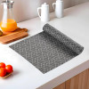 5 Meter EVA Anti Slip Kitchen Shelf Mats Roll | Shelf Liners for Kitchen Shelves & Fridge | Multipurpose Cupboard Sheets for Wardrobes & Drawers | Zig Zag S6 - Grey