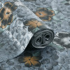 5 Meter PVC Anti Slip Roll | Shelf Liners for Kitchen Shelves | Cupboard Liners for Wardrobe | Drawer Mats/Sheets for Cabinets | Black Flower - Grey