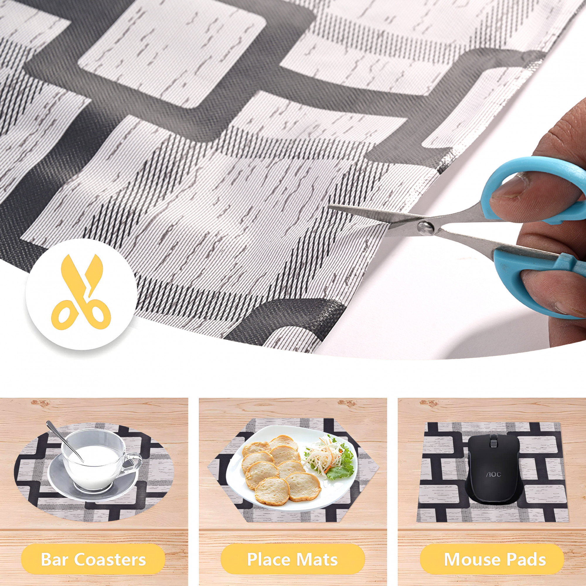 Kuber Industries 5 Meters Waterproof  Durable Kitchen Mats for Shelf Liner Roll  Wipeable Fridge Sheets for Shelves Cabinet Drawer  Grey Bada Check