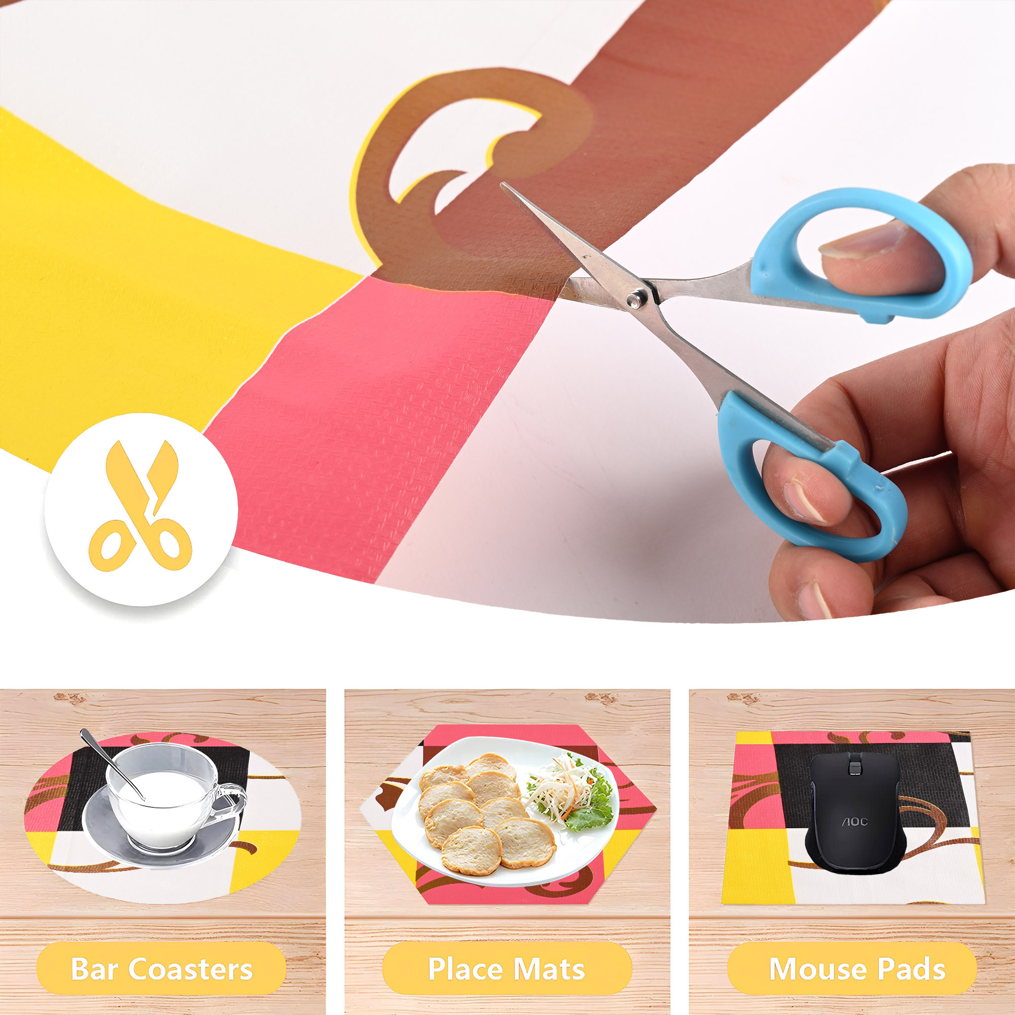 Kuber Industries 5 Meters Waterproof  Durable Kitchen Mats for Shelf Liner Roll  Wipeable Fridge Sheets for Shelves Cabinet Drawer  Pink  Yellow Checks