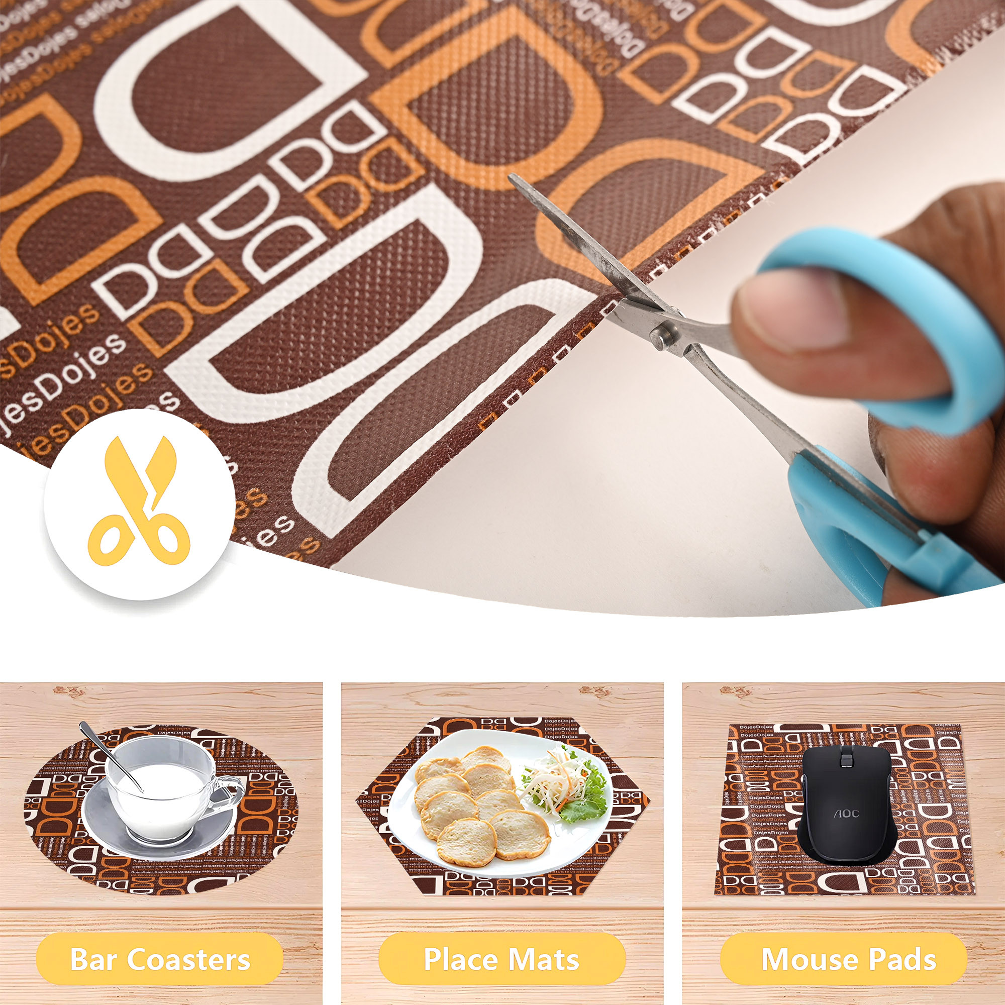 Kuber Industries 5 Meters Waterproof  Durable Kitchen Mats for Shelf Liner Roll  Wipeable Fridge Sheets for Shelves Cabinet Drawer  D Print - Brown