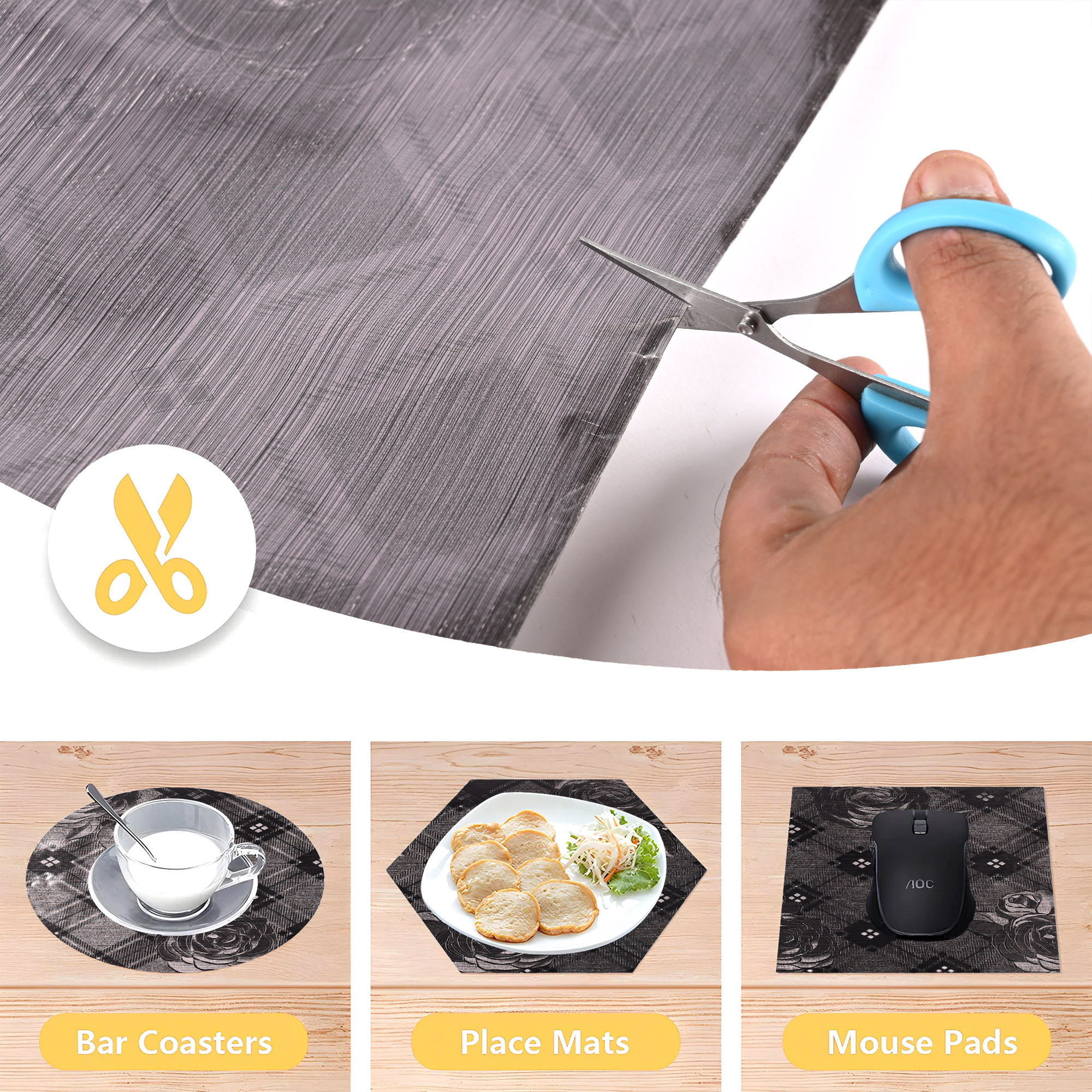 Kuber Industries 5 Meters Waterproof  Durable Kitchen Mats for Shelf Liner Roll  Wipeable Fridge Sheets for Shelves Cabinet Drawer  Roses Print - Brown