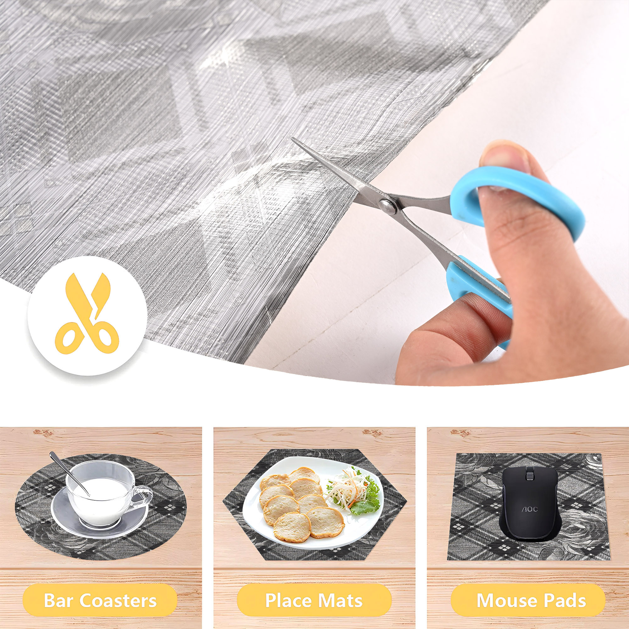 Kuber Industries 5 Meters Waterproof  Durable Kitchen Mats for Shelf Liner Roll  Wipeable Fridge Sheets for Shelves Cabinet Drawer  Roses Print - Silver