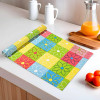 5 Meters Waterproof &amp; Durable Kitchen Mats for Shelf Liner Roll | Wipeable Fridge Sheets for Shelves Cabinet Drawer | Flower Check Print - Yellow