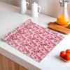 5 Meters Waterproof &amp; Durable Kitchen Mats for Shelf Liner Roll | Wipeable Fridge Sheets for Shelves Cabinet Drawer | Maroon Roses - Cream