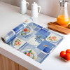 s Waterproof & Durable Kitchen Mats for Shelf Liner Roll | Wipeable Fridge Sheets for Shelves Cabinet Drawer | Orange Rose - Blue