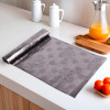 5 Meters Waterproof & Durable Kitchen Mats for Shelf Liner Roll | Wipeable Fridge Sheets for Shelves Cabinet Drawer | Roses Print - Brown