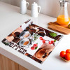 5 Meters Waterproof &amp; Durable Kitchen Mats for Shelf Liner Roll | Wipeable Fridge Sheets for Shelves Cabinet Drawer | Tea Print - Beige &amp; Brown