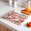 5 Meters Waterproof & Durable Kitchen Mats for Shelf Liner Roll | Wipeable Fridge Sheets for Shelves Cabinet Drawer | Pink & Yellow Roses