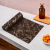 5 Mtr Eva Anti-Slip Wardrobe Liner Mats for Table | Multipurpose Washable Sheet for Fridge | Shelf Liner Mats for Bathroom, Home &amp; Kitchen Accessories | Marble - Brown