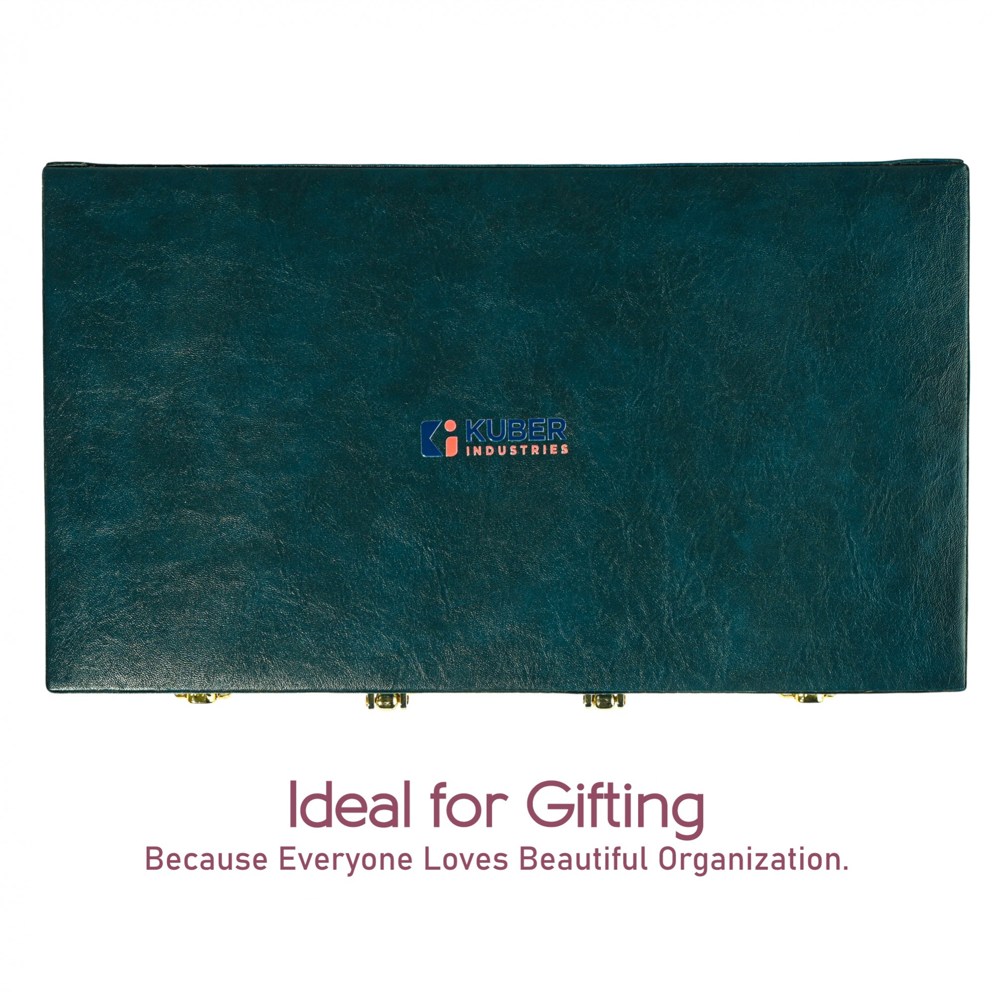 Kuber Industries 5 Rod Premium Faux Leather Bangles Box for WomenBride with Handle  BangalBangle Organizer Box  ChuriChudi Box for Women Bridal  Bangles Organisers Box  Teal