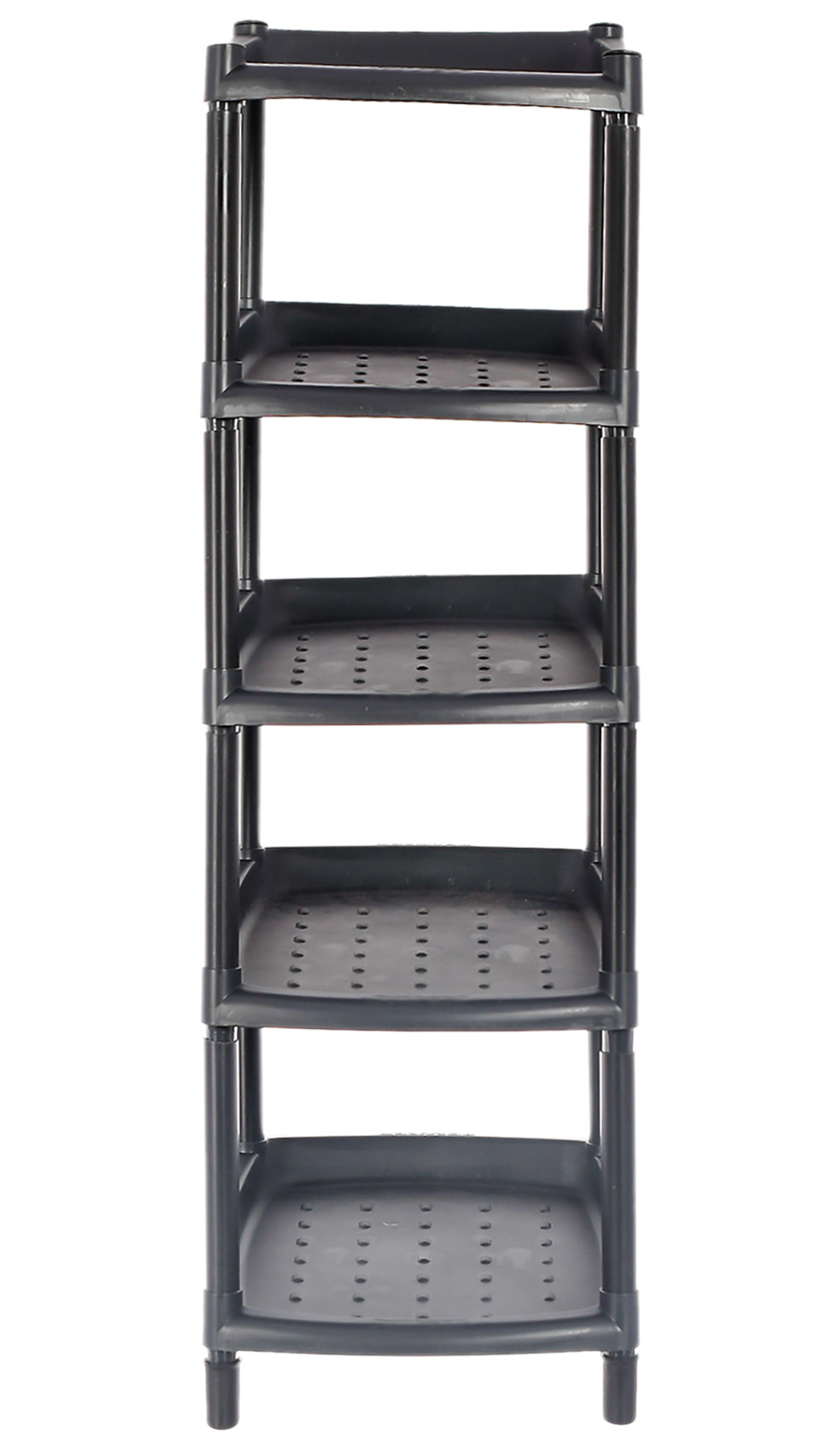 Kuber Industries 5-Tier Plastic Shoe Rack/Shelf/Organizer (Black)-46KM0563