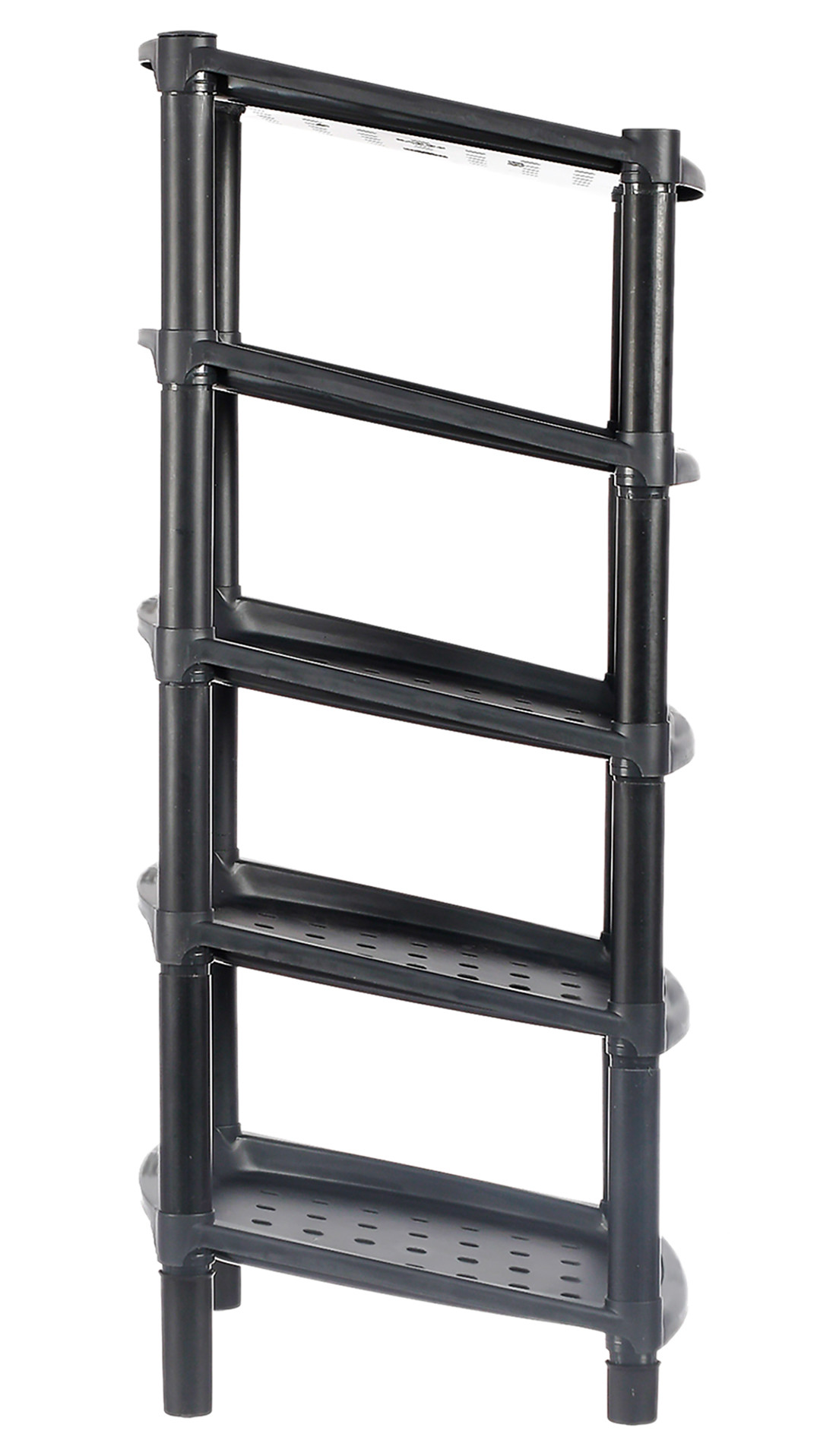 Kuber Industries 5-Tier Plastic Shoe Rack/Shelf/Organizer (Black)-46KM0563