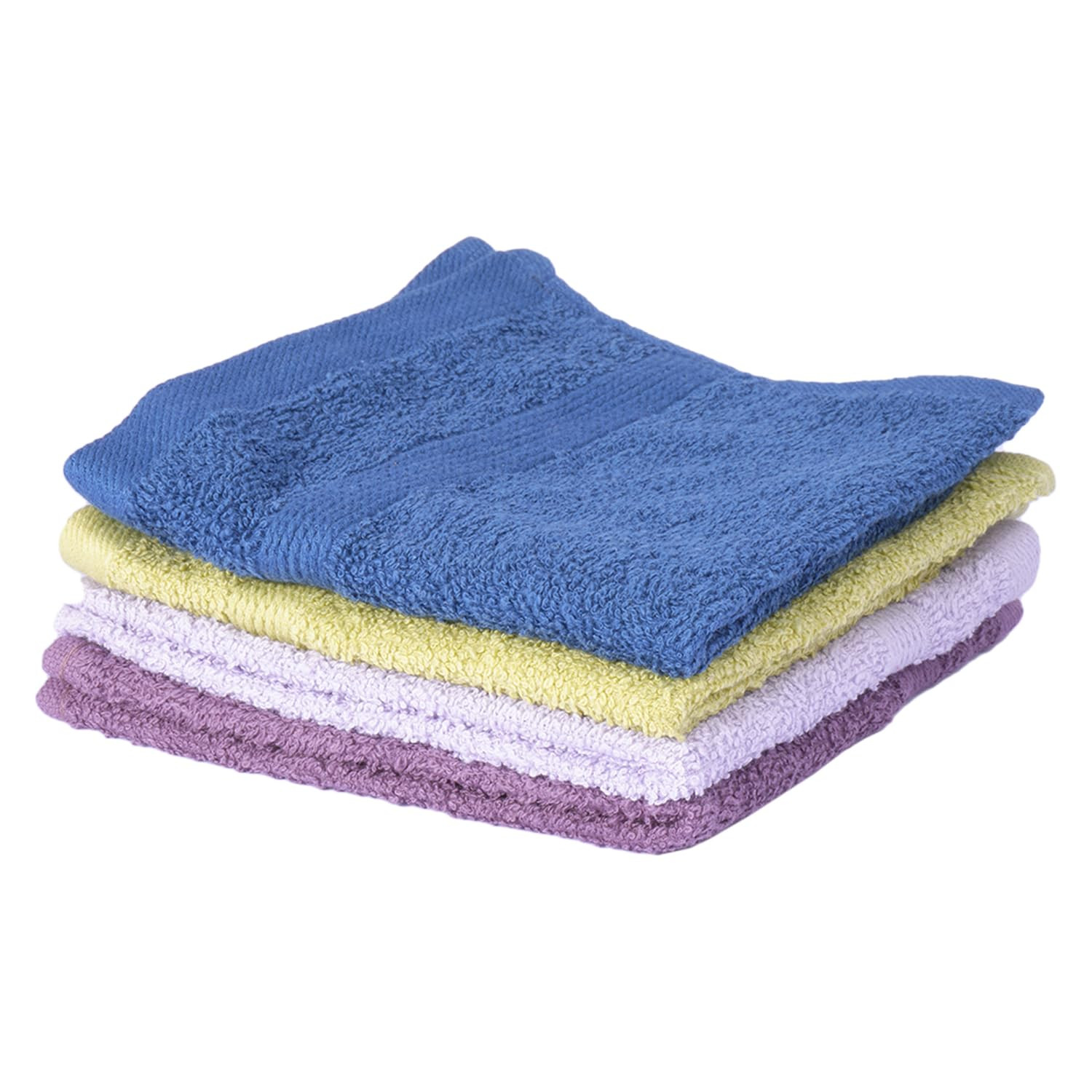 Kuber Industries 525 GSM Cotton Face towels |Super Soft, Quick Absorbent & Anti-Bacterial|Gym & Workout Towels|Pack of 4 (Multi)