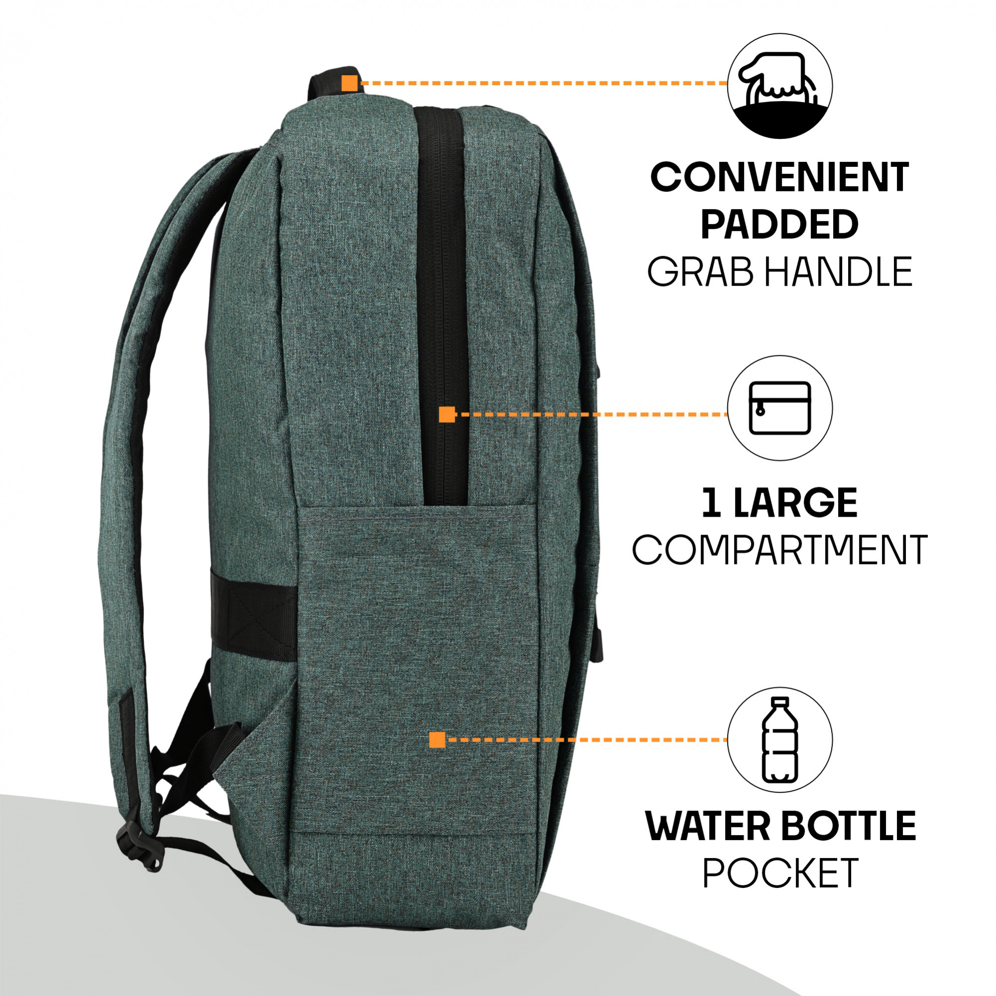 Kuber Industries 6 Compartment  3 Zipper  Multi-Functional Office Bags for Men  Advanced Anti-Theft Laptop Backpack for College  Business Laptop Bag for Women  Grey