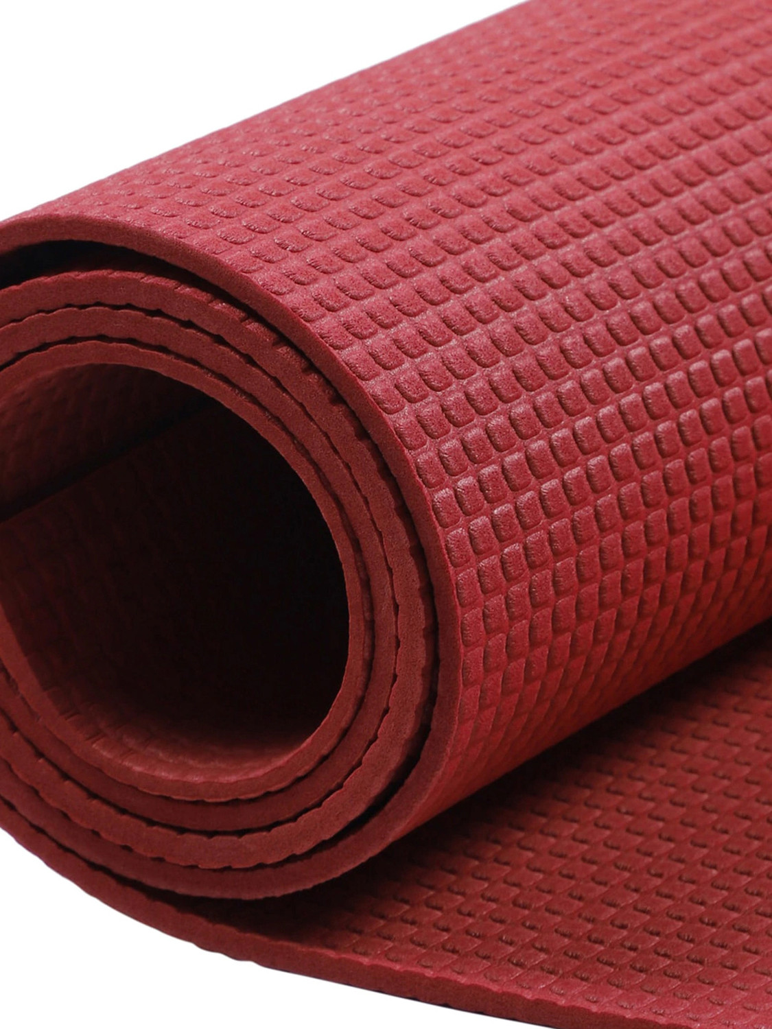 Kuber Industries 6 MM Extra Thick Yoga mat for Gym Workout and Flooring Exercise Long Size Yoga Mat for Men and Women, 6 x 2 Feet (Maroon)-33_S_KUBQMART11586
