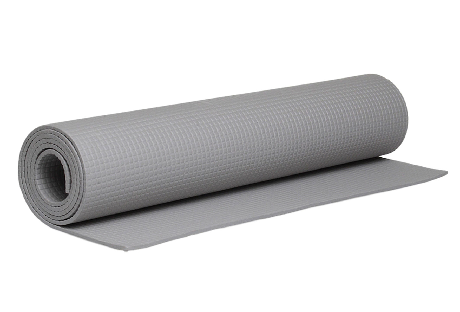 Kuber Industries 6 MM Extra Thick Yoga mat for Gym Workout and Flooring Exercise Long Size Yoga Mat for Men and Women, 6 x 2 Feet (Grey)-33_S_KUBQMART11590