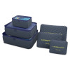 6 Pcs Foldable Travel Pouches for Women &amp; Men with Zip | Multi-Size Luggage Organiser Bag for Travel | Packing Cube for Clothes/Shoes/Toiletries | YJ-35-NBLU | Stars - Navy Blue