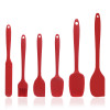 Kuber Industries 6 Pcs Silicone Nonstick Spatula Set | Heat Resistant Spatula for Kitchen | Kitchen Accessories Items for Cooking, Baking &amp; Mixing | HW-3-RD | Red