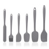 6 Pcs Silicone Nonstick Spatula Set | Heat Resistant Spatula for Kitchen | Kitchen Accessories Items for Cooking, Baking &amp; Mixing | HW-3-GRY | Grey