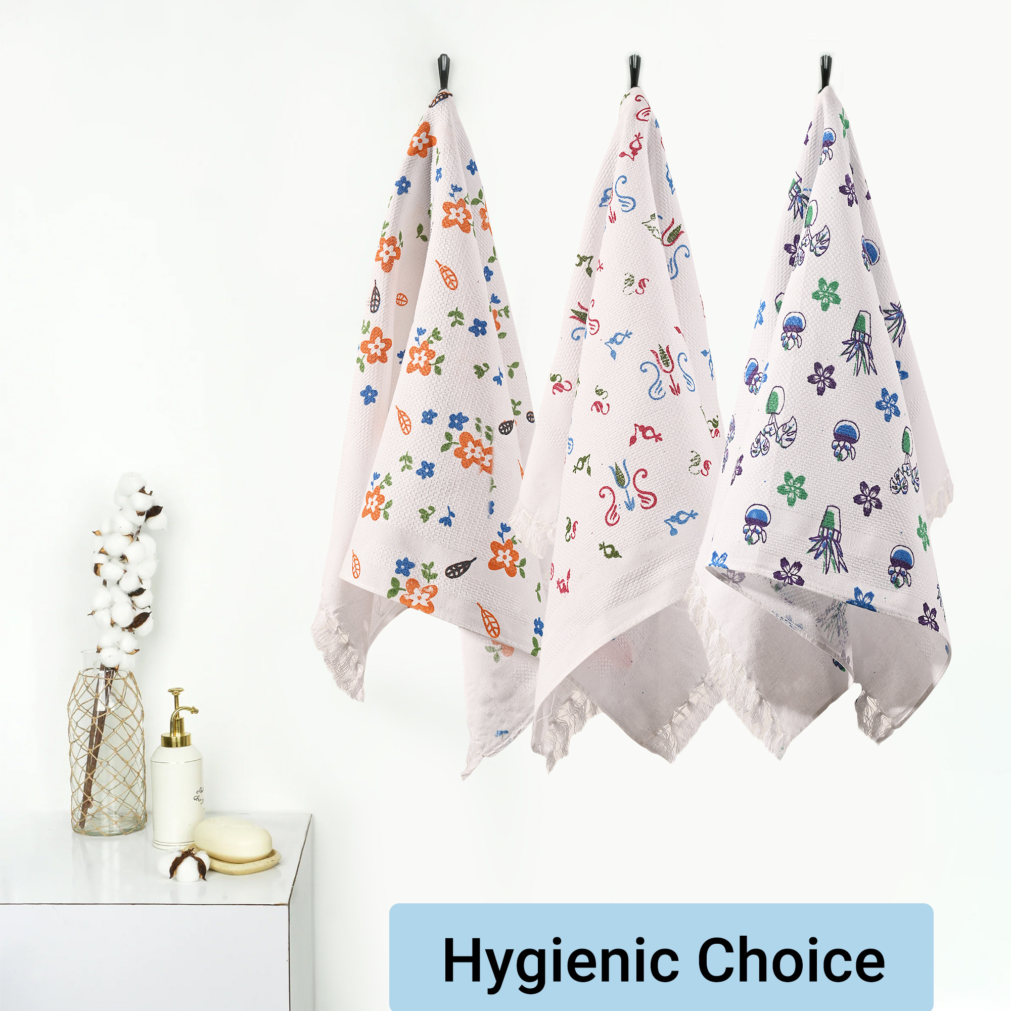 Kuber Industries 6 Pcs Soft Cotton Face Towels For Men  Women  Easily Washable  Travel Friendly Pocket Towels  Gym Napkins  Assorted