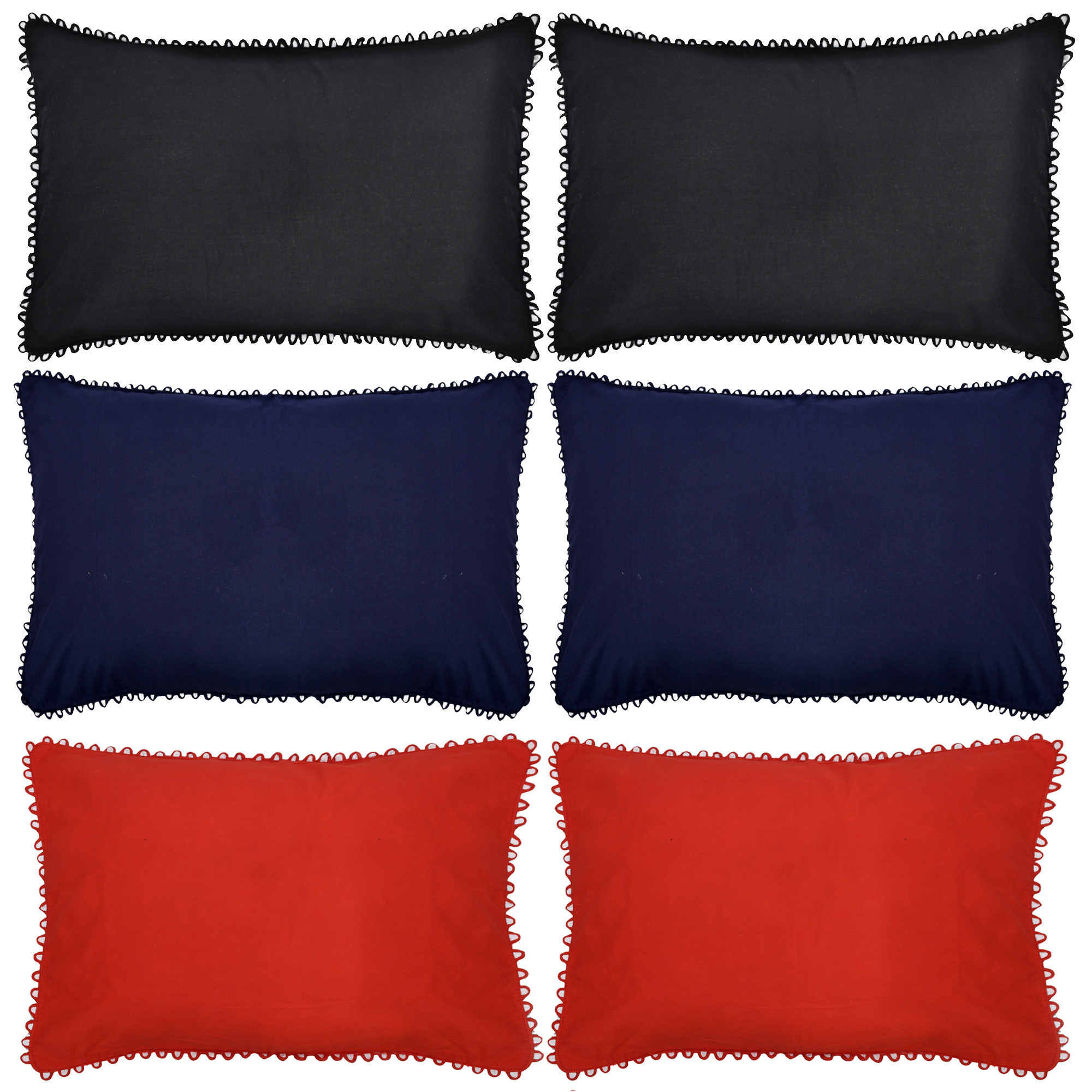Kuber Industries 6 Piece Cotton Pillow Cover Set-17