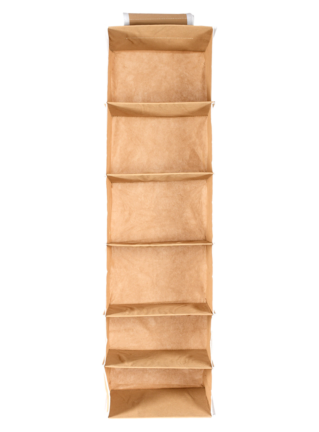 Kuber Industries 6 Shelf Closet Hanging Organizer/ Wardrobe Organizer For Clothes Storage (Brown)