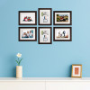 6 x 8 Inches Medium Photo Frame Set of 6 for Hanging Wall Decor | Plexi Glass | Picture Frames for Home Decor and Office | Photoframe for Living Room and Bedroom Wall | Brown