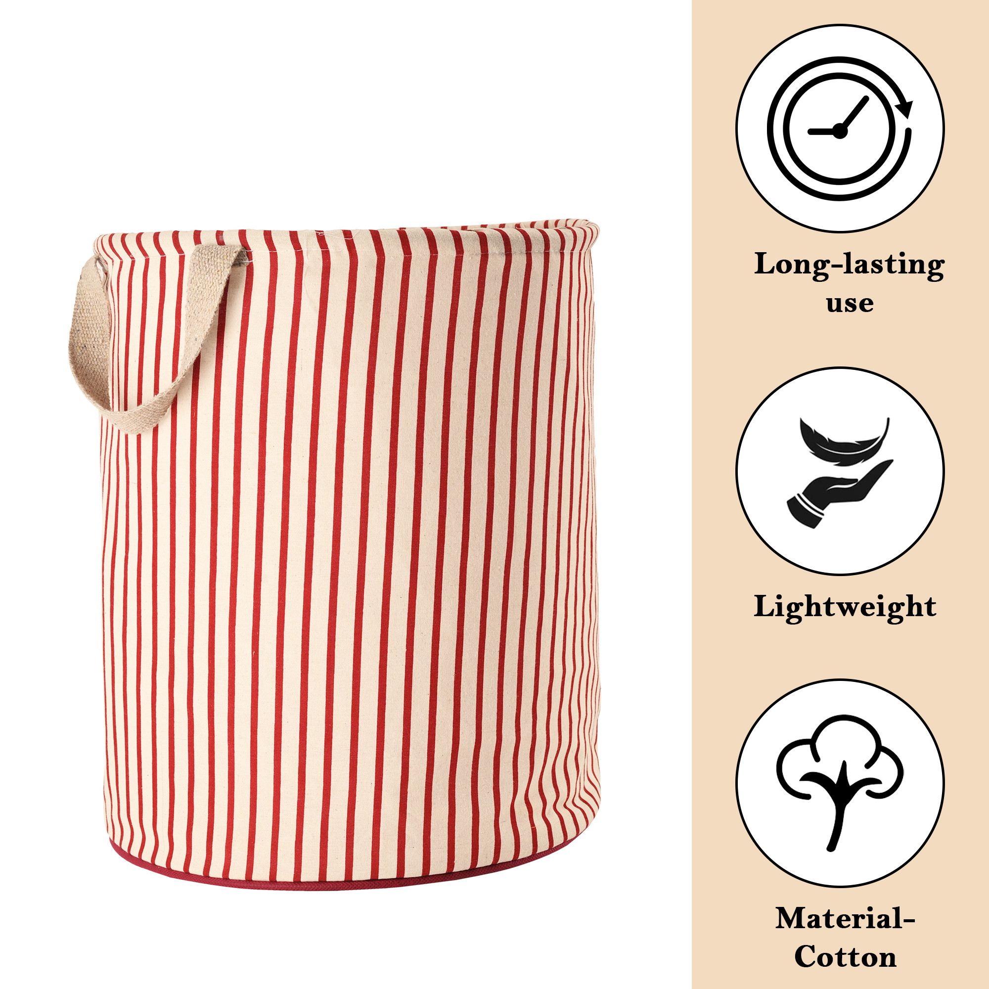 Kuber Industries 60 LTR Foldable  Portable Laundry Basket for Clothes with Carry Handles  Durable  Easy To Clean Laundry Towel  Toy Bag for Kids Storage  Lining- Maroon