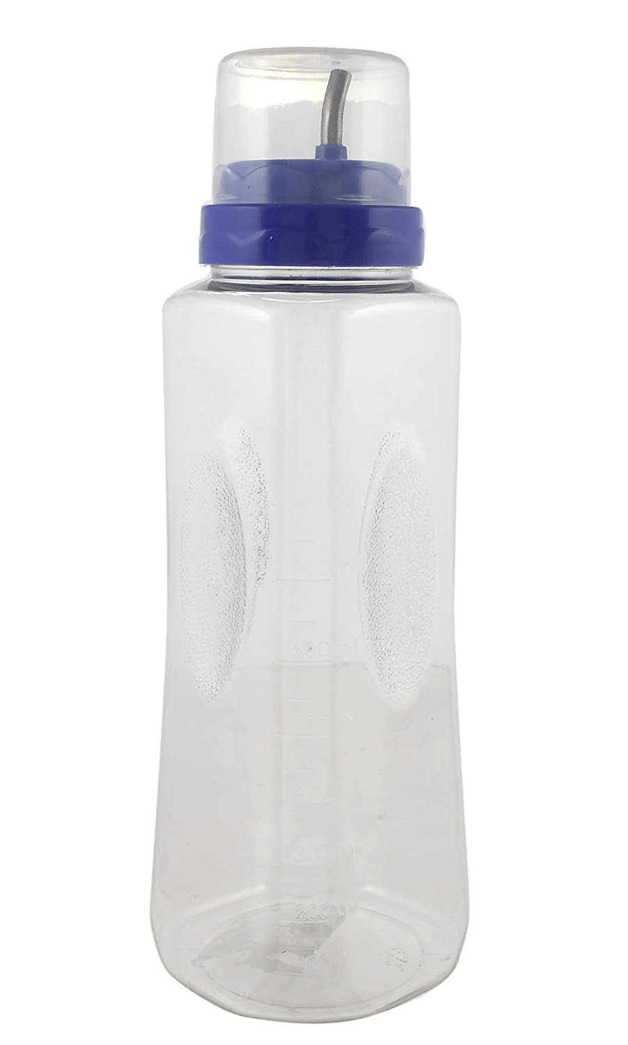 Kuber Industries 600 ML Transparent Olive Oil Dispenser, Oil Container With Stainless Steel Spout (Purple)