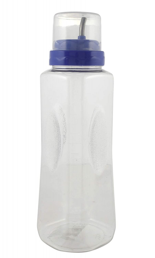 Kuber Industries 600 ML Transparent Olive Oil Dispenser, Oil Container With Stainless Steel Spout (Purple)