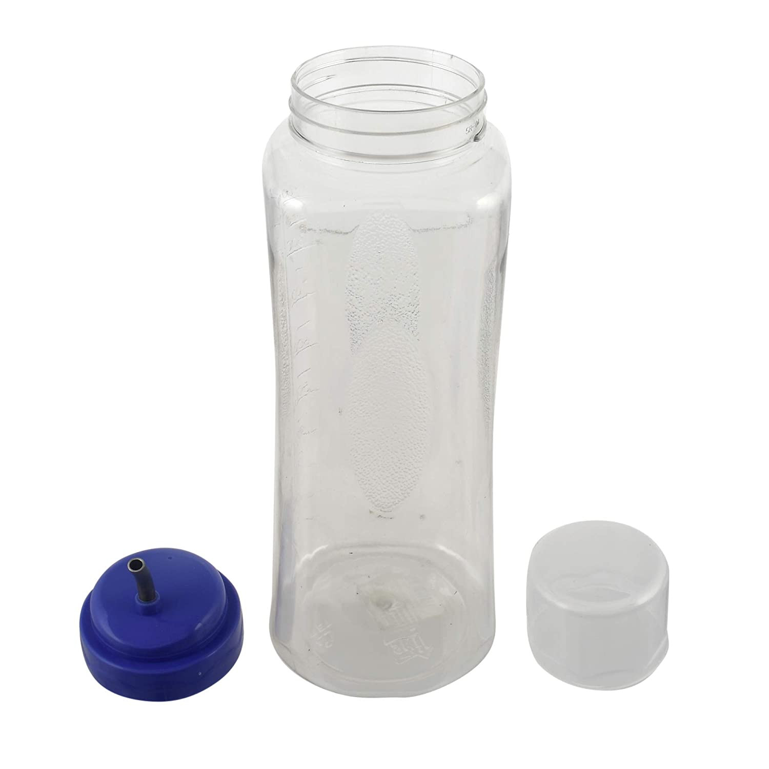 Kuber Industries 600 ML Transparent Olive Oil Dispenser, Oil Container With Stainless Steel Spout (Purple)
